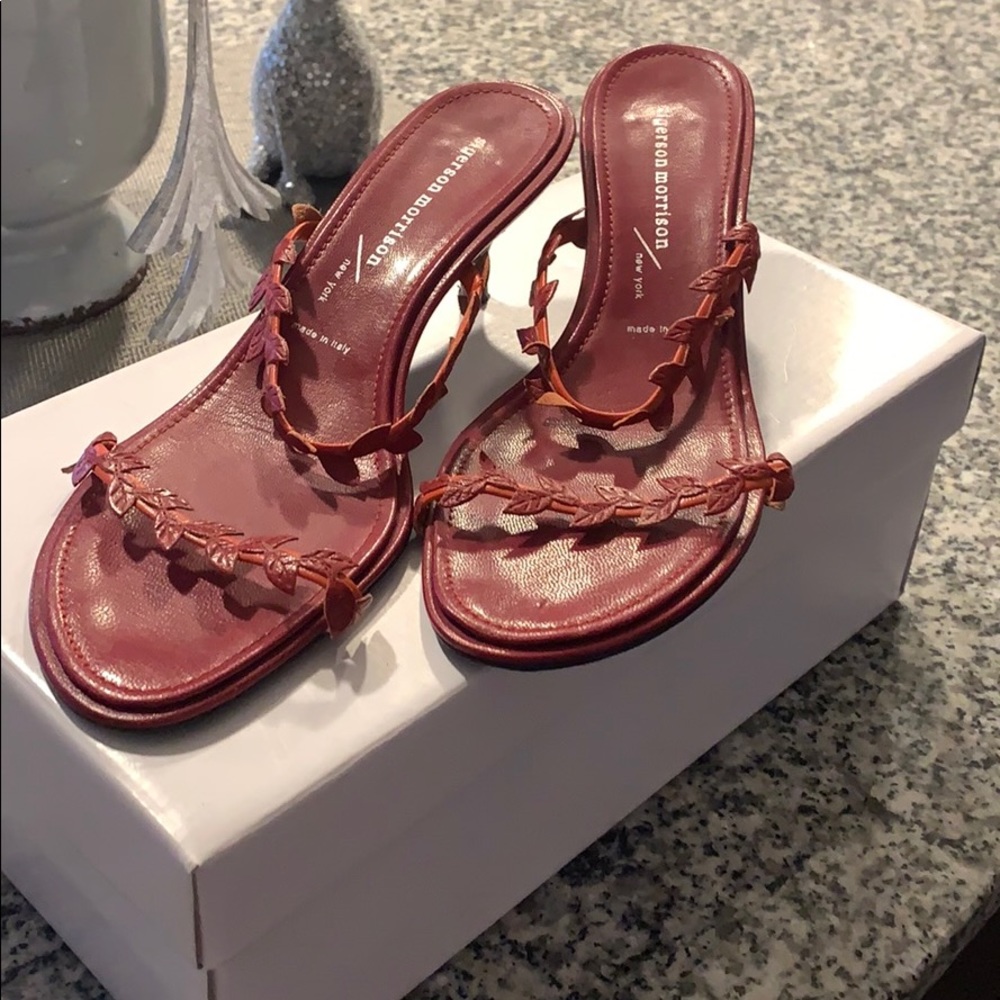 Sigerson Morrison Italy red open toe sandal 7.5